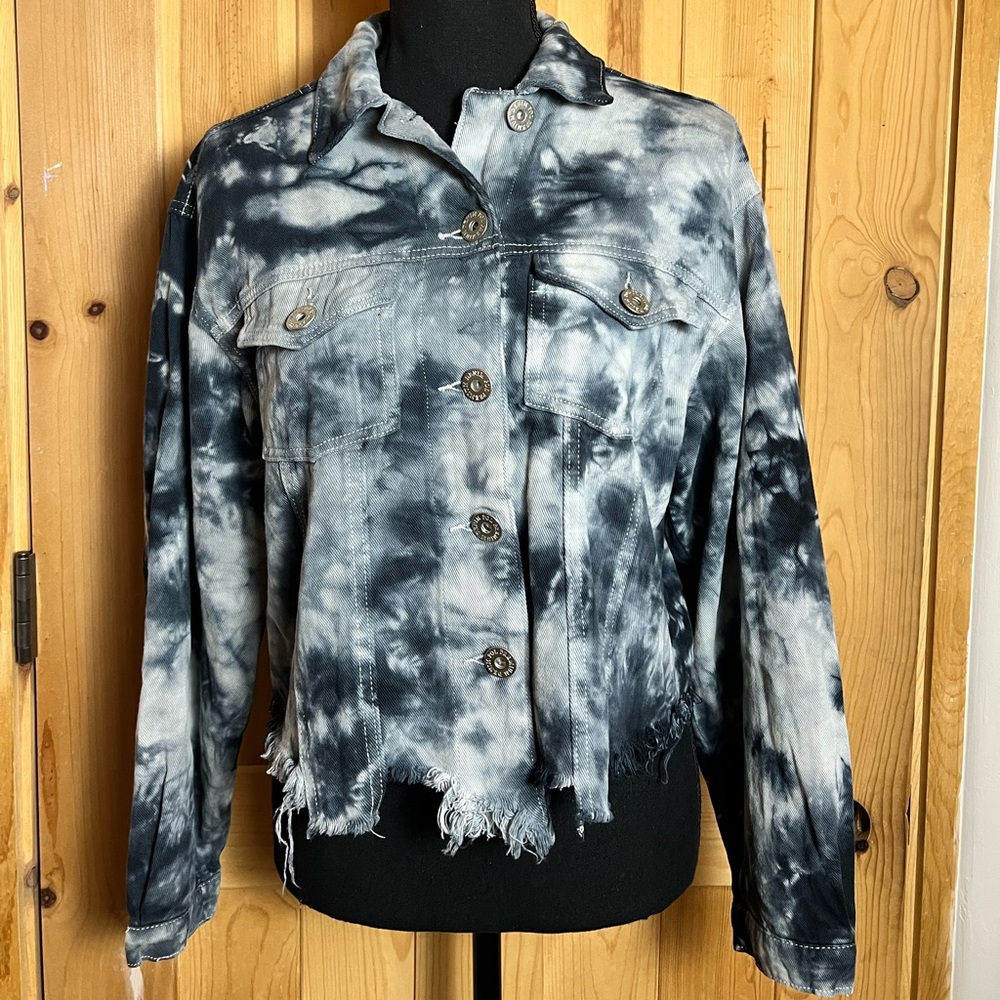 POL Tie Dye Denim Jacket